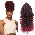 Ponytails Sintéiseach Drawstring Curly Ombre Afro Kinky